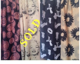 4 beautiful foulards for you to choose/90s vintage foulard/Marilyn Monroe scarf/Daisy Scarf/Old Clock Scarf/Playground novelty Scarf