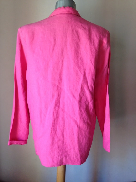 Fucshia Pink Long 80s Unisex mcnamara Sports Dark Pink Blazer jacket in Loose Relaxed Fit Etsy Australia