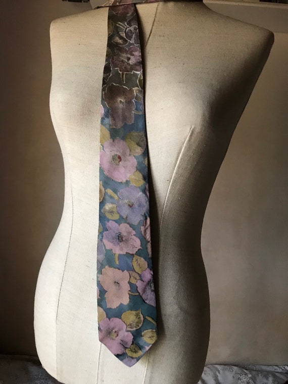 Kitschy cute floral 80s vintage necktie by Gehal,… - image 3