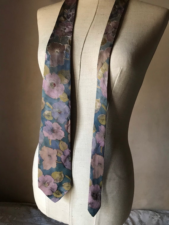 Kitschy cute floral 80s vintage necktie by Gehal,… - image 8