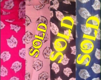 Lion head printed lightweight scarves 90&#39;s vintage, choose between 4 different colors