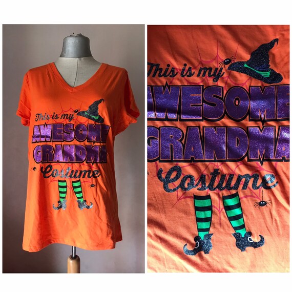 This Is My Awesome Grandma Costume Witch Halloween Tee This Is My Awesome Grandma Costume Witch Halloween Tee