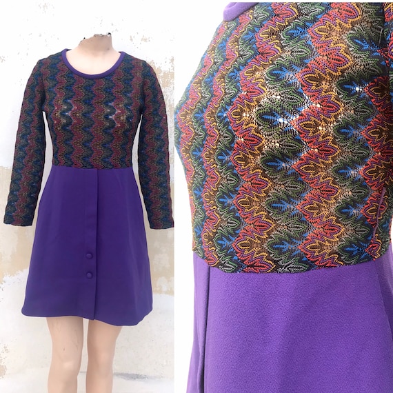 Zazie Designed in London 1960's Go Go Mod Knitted, Skater