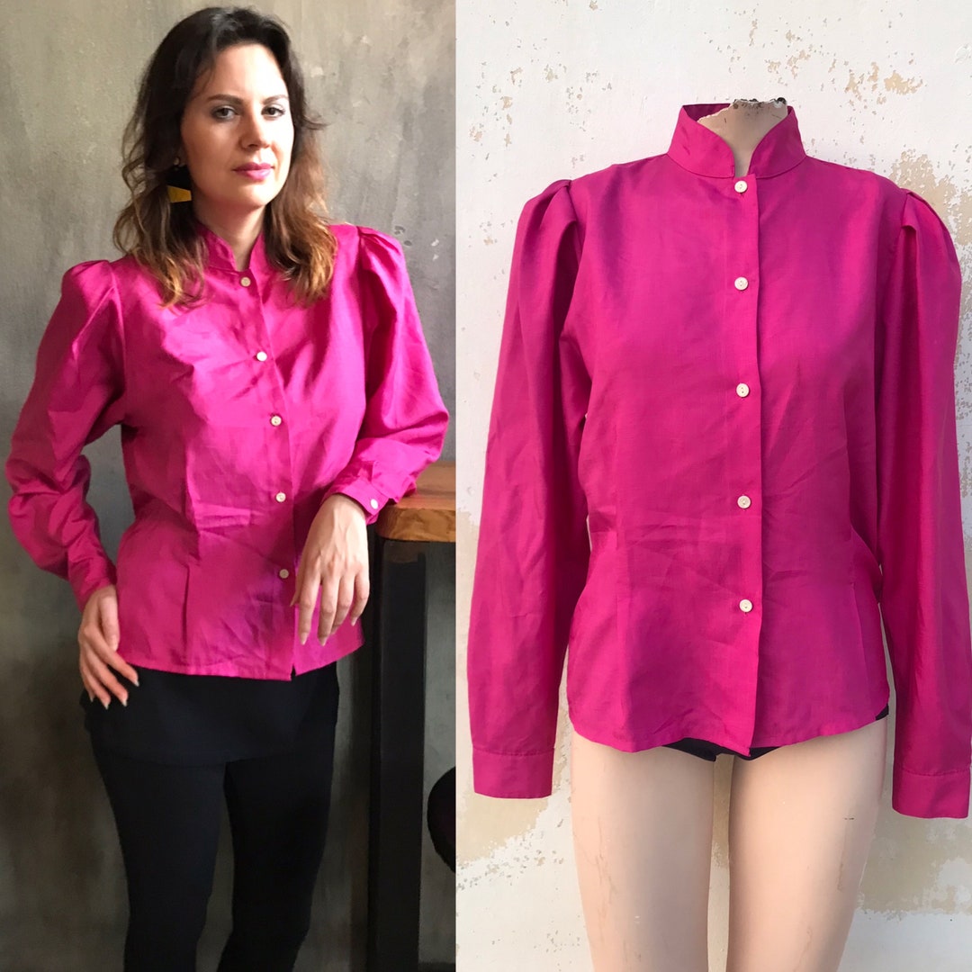 humoresque stand collar shirt ／fuchsia il_1080xN.5485567781_6w95.jpg