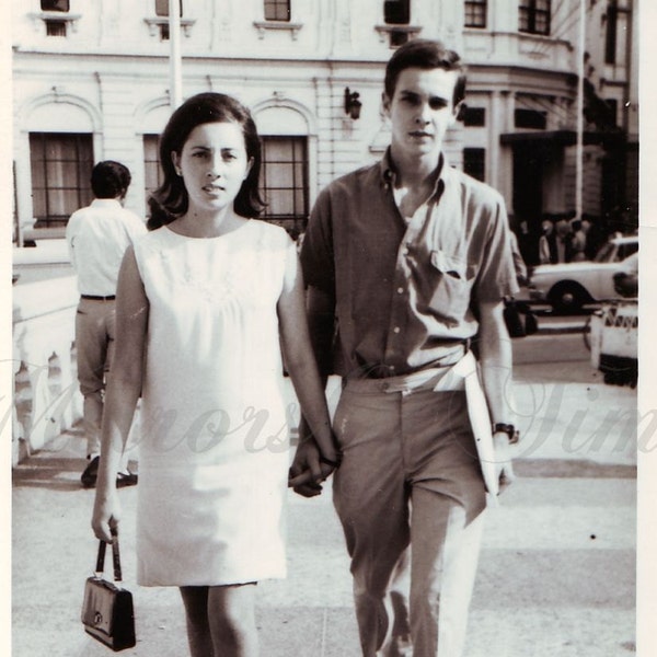 Vintage Photo  -Hold my hand - Love - Loving Couple - Romantic photo - Woman and man - Vintage Snapshot - Polish Photo - 1960s Photo