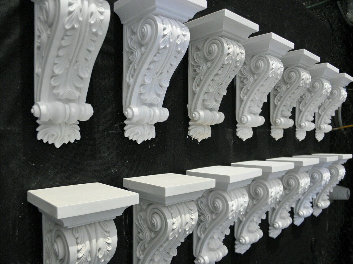 Plaster Corbel clear cast EASY ASSEMBLYshelf Etsy