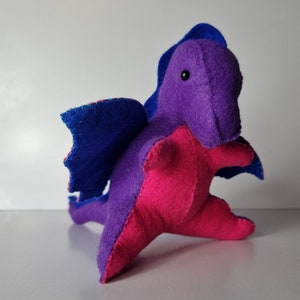 Bisexual Pride Flag Inspired Dragon Plushy