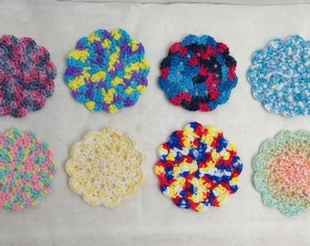 Ombre Crocheted Drink Coasters