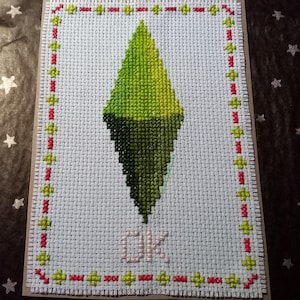 Cross Stitch Pattern - Sims 4 &#39;OK&#39; Loading Screen