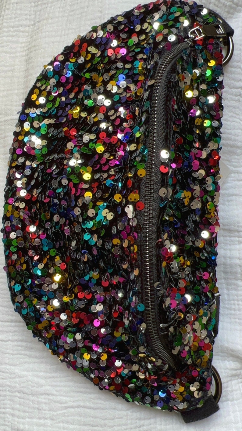 sac banane en sequins multicolore image 3