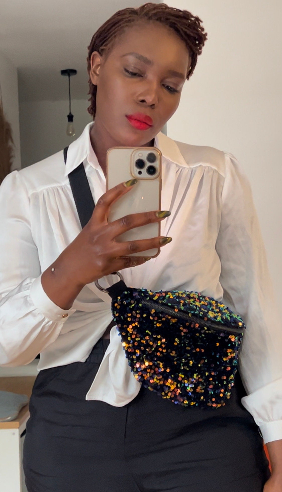 Fanny pack with rhinestones cheap