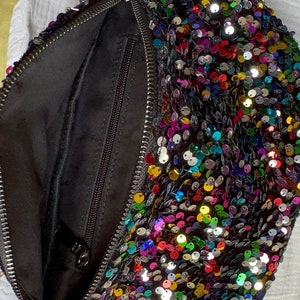 sac banane en sequins multicolore image 4