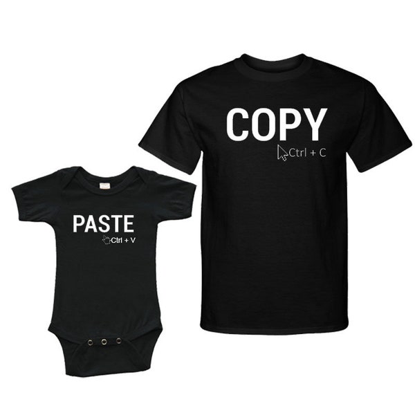 Matching Set -Copy and Paste Fathers Day Gift set, Mothers day Gift, Newborn Gift Set, Matching Baby and Adult Set, Fathers Day Gift Set