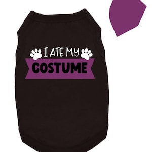 Funny Dog Tshirt, Pet Halloween Costume, Dog Halloween costume - I ate my costume