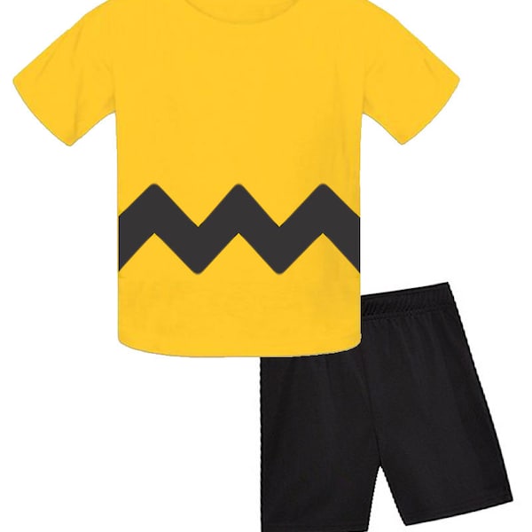 Claire & Charlie Baby Boys Yellow Striped Train Romper main image 1
