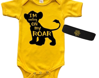 Baby Gift Set - I am working on my Roar Baby Bodysuit and cap set