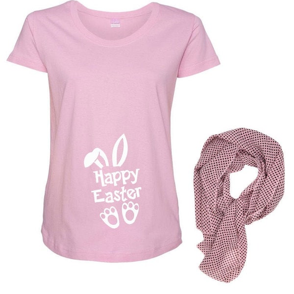 Easter Maternity Shirt Pregnancy Reveal Shirt, Easter Maternity Gift- Happy Easter