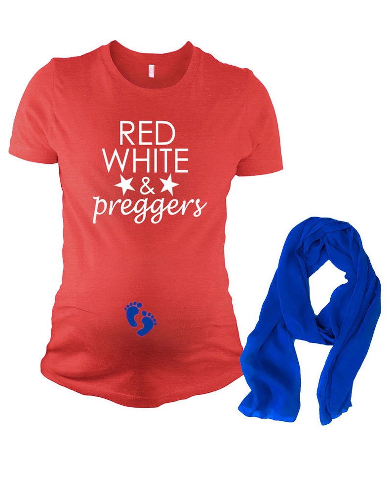 red white blue maternity top, pregnancy maternity tshirt, pregnancy revel top