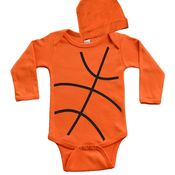 Fun Basketball outfit for baby, Newborn Basketball gift set, Cute Basketball Costume, Fun Baby basketball Gift set, Basketball Baby Bodysuit