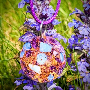 Handmade Custom Petite Orgonite Medallion Pendant  - Choose Your Color!