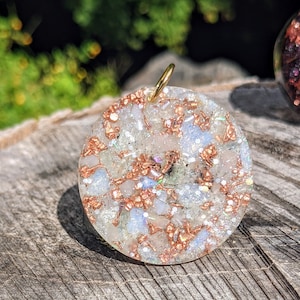 Handmade Custom Large Orgonite Medallion Pendant  - Choose Your Color!