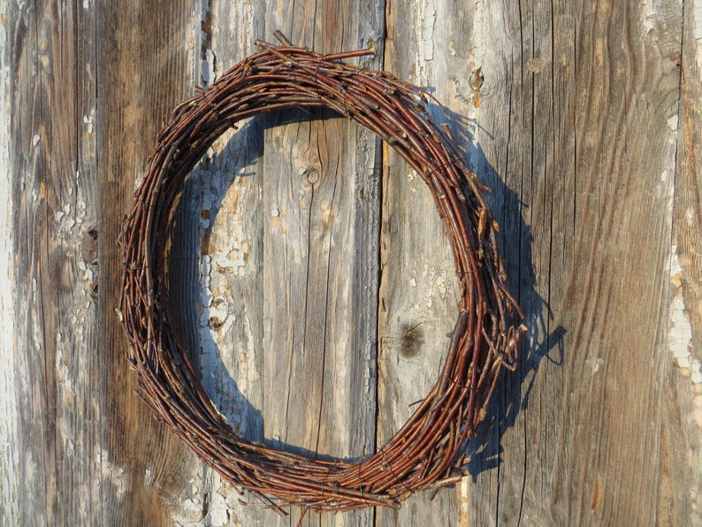 Base Natural Wreath Door Wreath Rustic Simple Rustic Wreath image 0