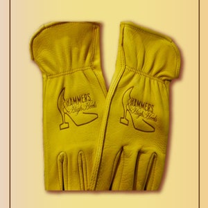 Leather work gloves