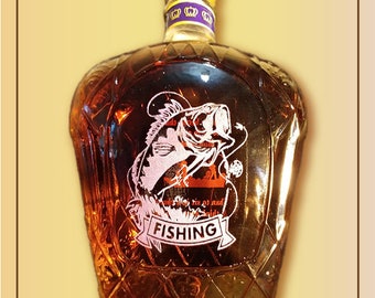 750 ml. Custom designed &quot;Crown Royal&quot; bottle