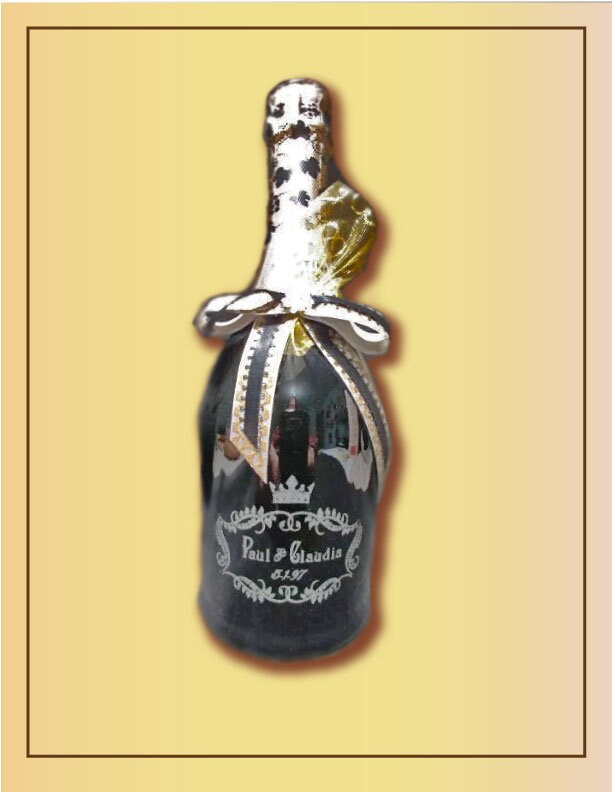 Personalized Champagne bottle