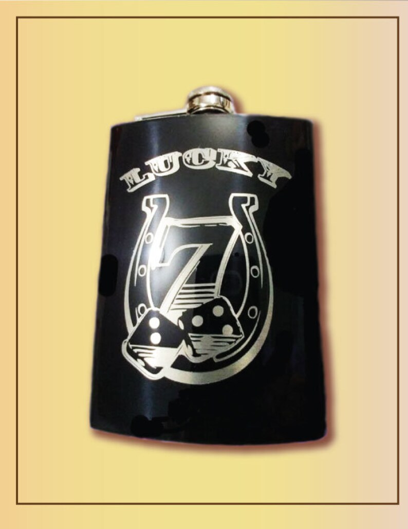 8 oz Graphite Black Colored Stainless Steel Flask image 1