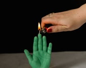 Palmistry Candle Palm Reading Candle Hand Palm Figurine Chiromacy Occult Fortune Teller Mystical Witch Alter