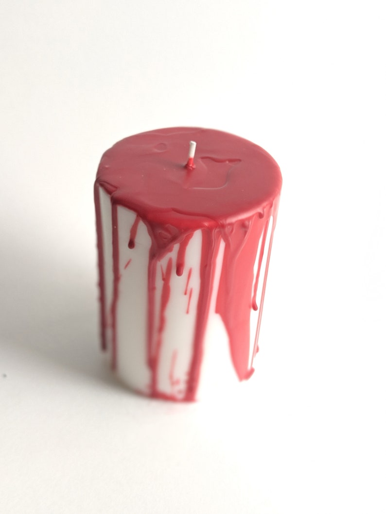 Bleeding Pillar Candle / Red Blood Drip Candle Etsy