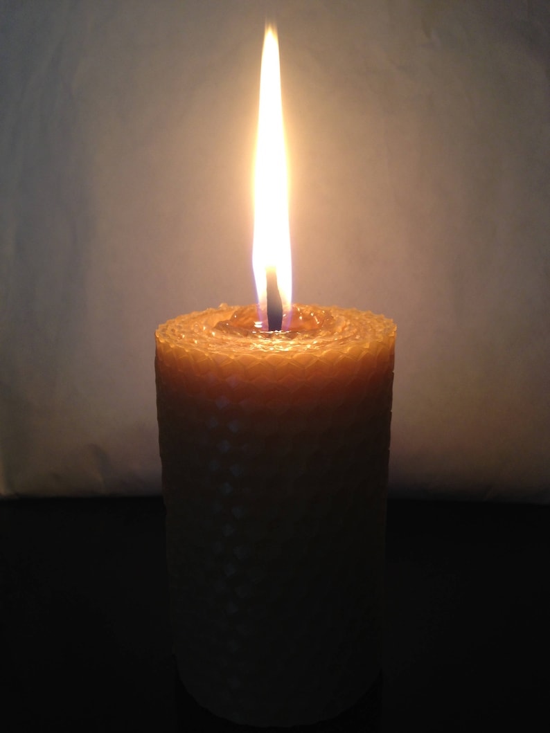 Huge candles /Large natural beeswax pillar Candles / handmade Etsy