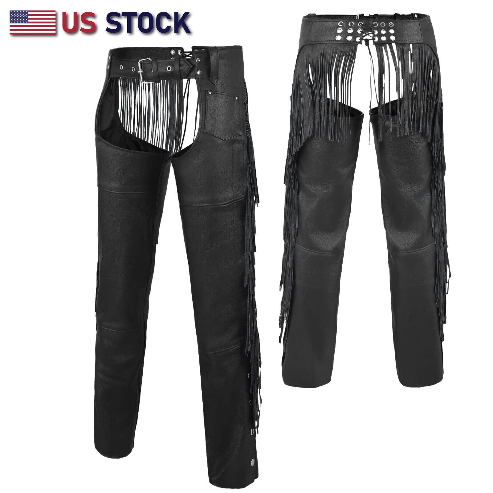 Fringe Leather Pants -  UK