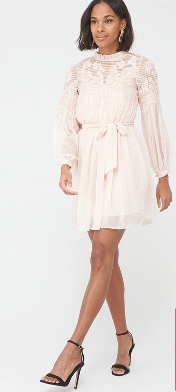 michelle keegan peach dress