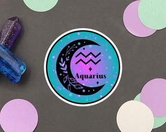 Aquarius Sticker | Astrology Sticker | Water Resistant Sticker