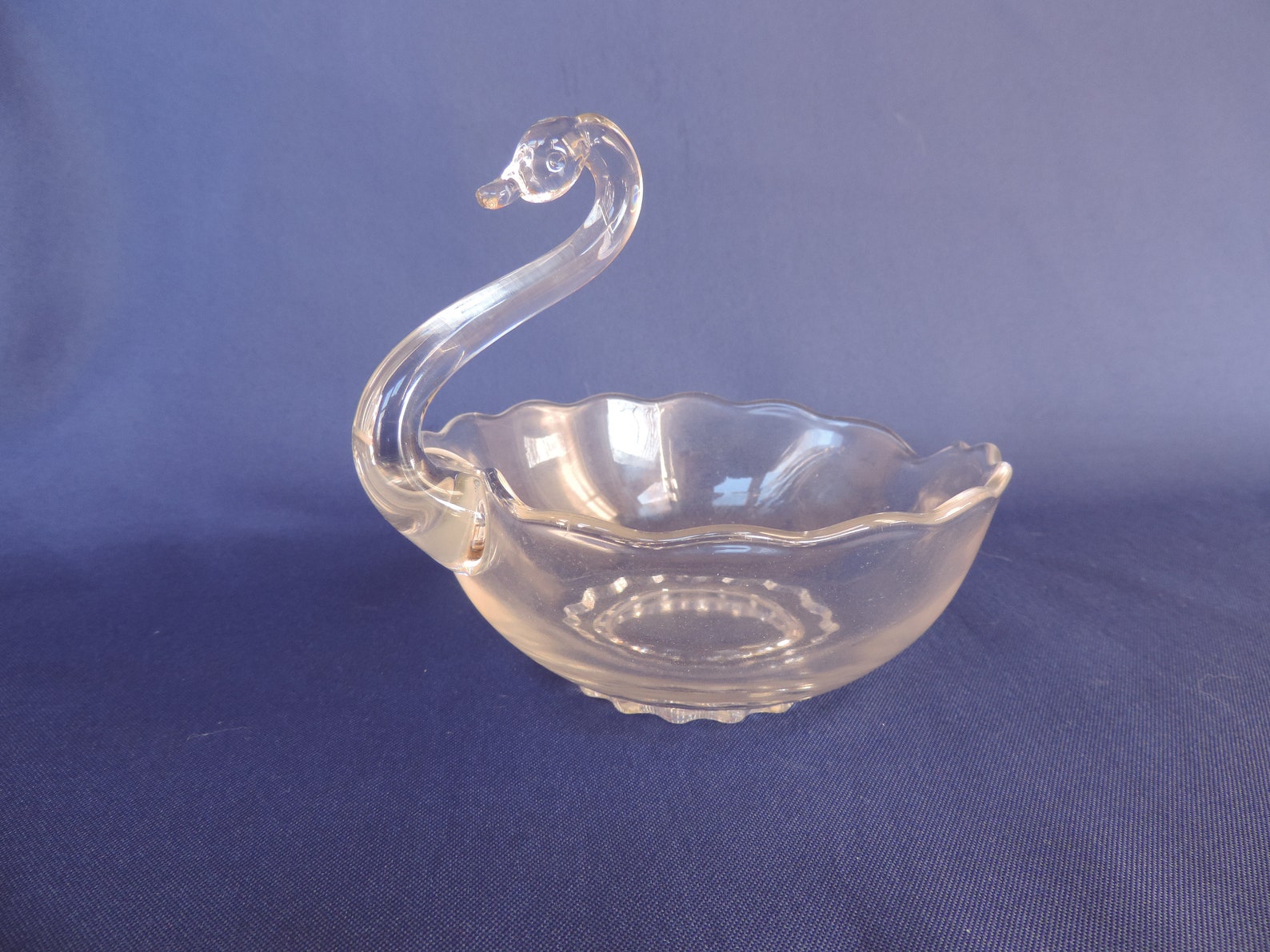 Vintage Art Glass Swan Candy Dish par b Etsy France