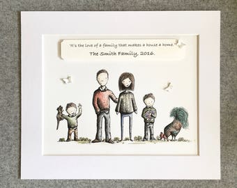 Original, hand illustrated portraits.