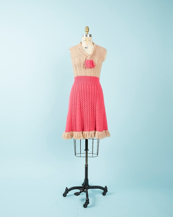 hot pink knit dress