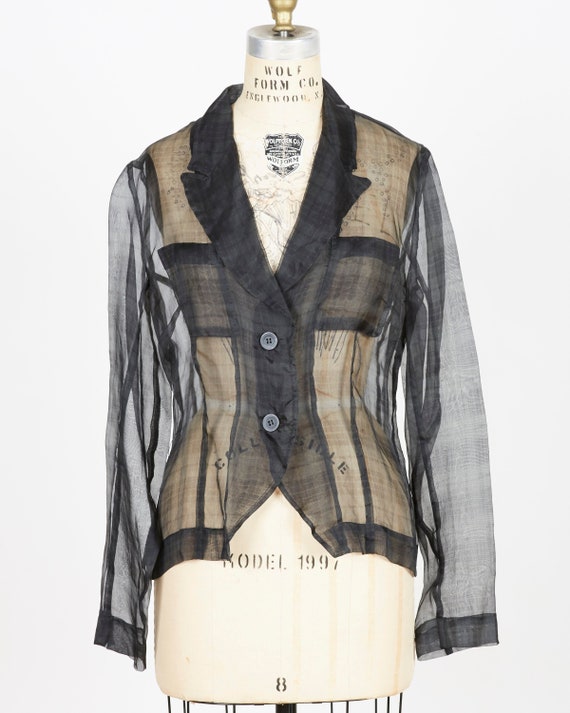 Sheer Button-up Blouse