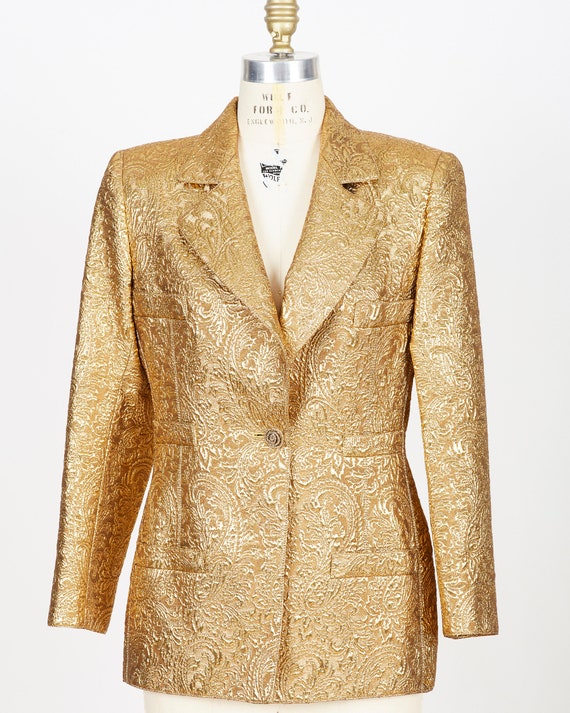 Gold Brocade Blazer