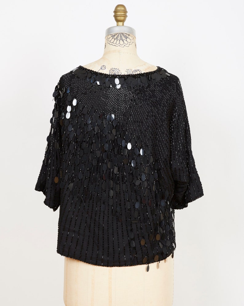 Oleg Cassini Sequin Top