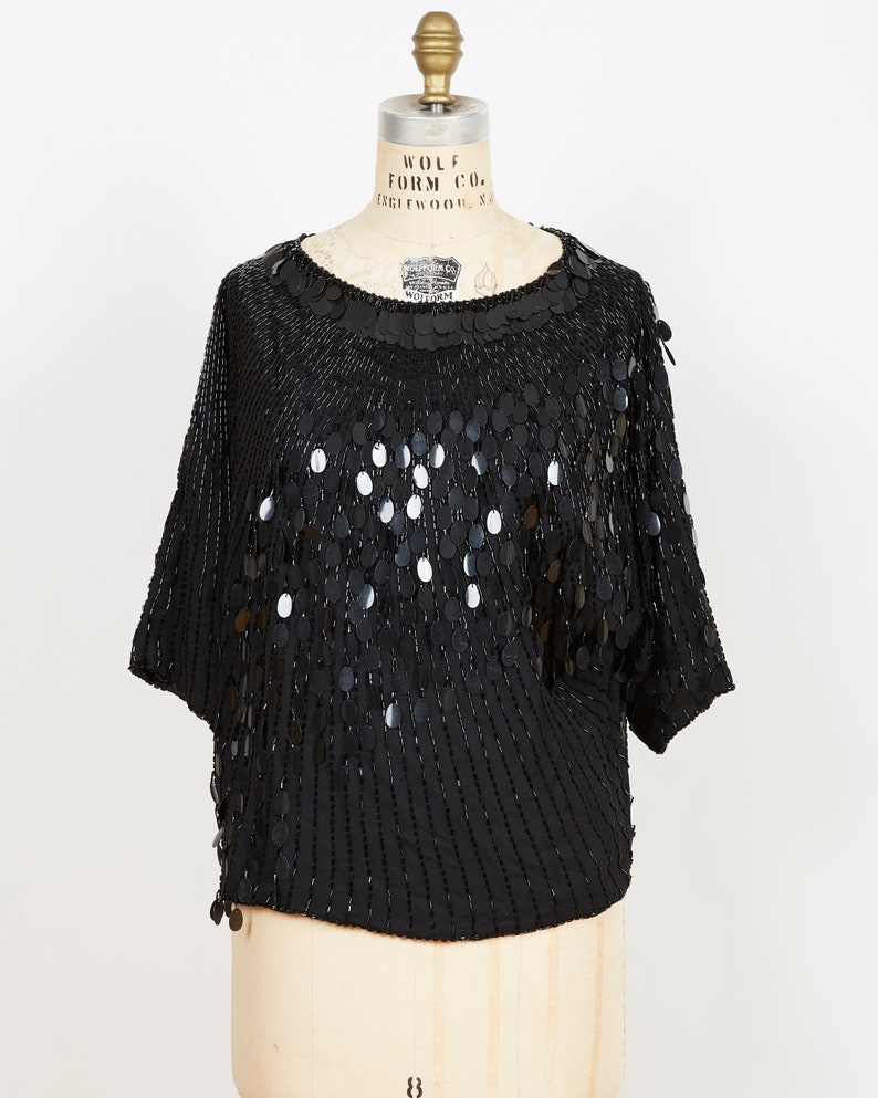Oleg Cassini Sequin Top