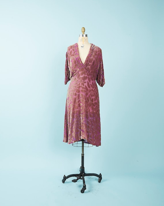 Purple Velvet Burnout Dress