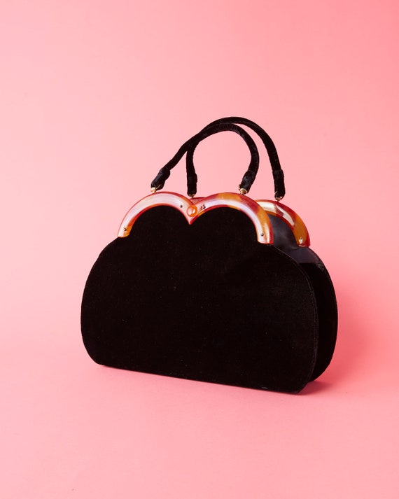 Scallop Velvet Carpet Bag Oversize
