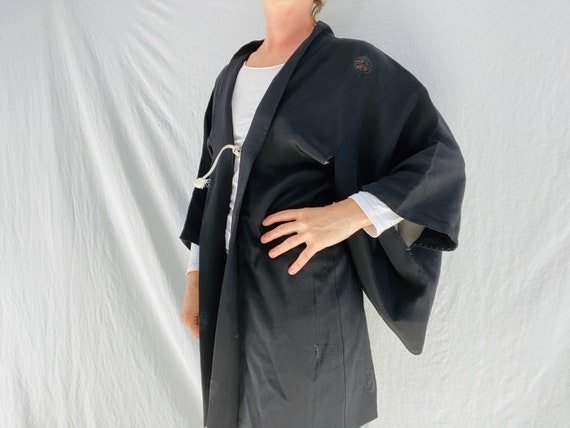 Vintage Silk Kimono Haori. Shibori. - image 5