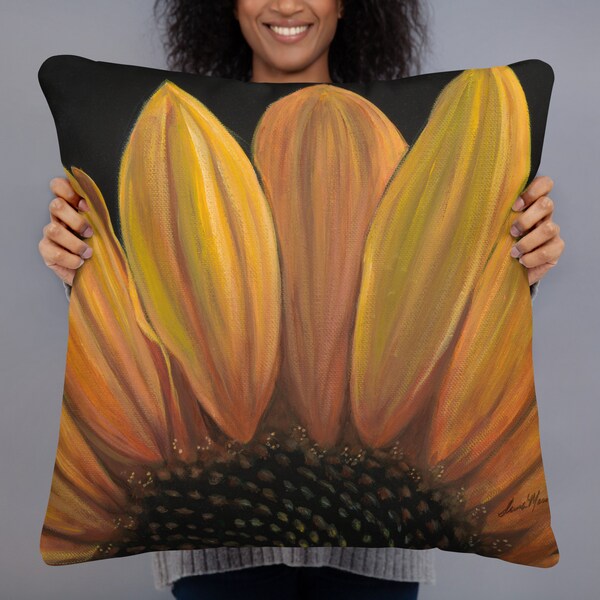 Basic Sunflower Pillow design by Irma Mason ArtbyIrma.com