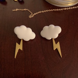 Boucles d'oreilles nuage d'orage