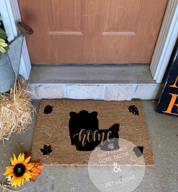 Pet Porch Front Door Large Coir Mat Yorkie Dog Cat Etsy