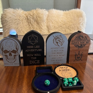 Dungeons and Dragons RPG Dice box and coaster